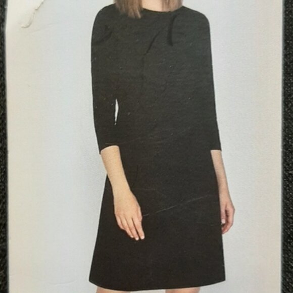 NEW 8 Rachel Roy Dress Medium Black Fall 3/4 Length Sleeve Round Neckline Formal - Picture 7 of 10